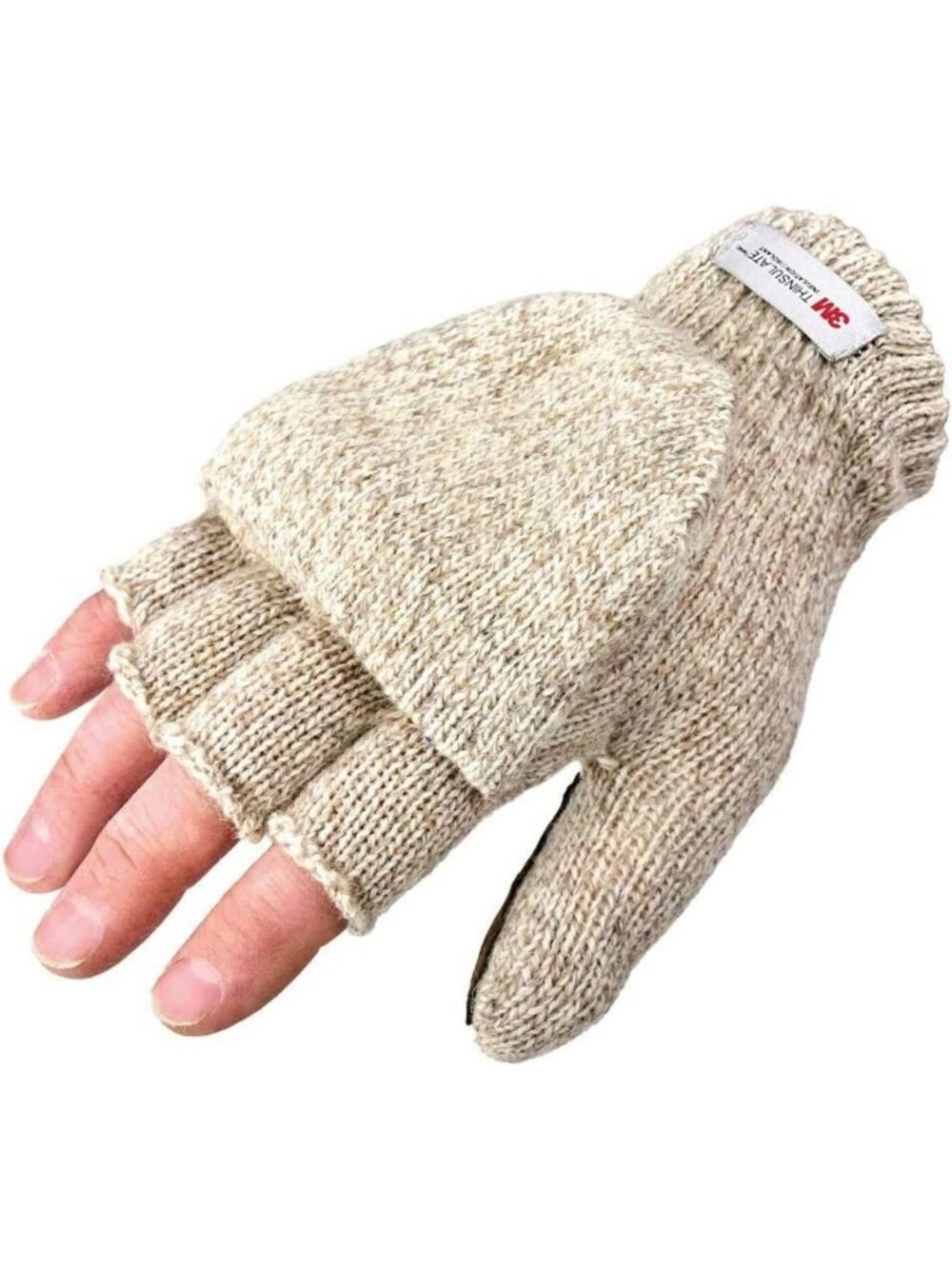 Cozy Winter Convertible Mittens & Fingerless Gloves - XXL, Warm & Versatile